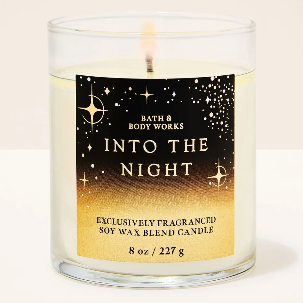 Bath & Body Works Into the Night Single Wick Candle 8oz NEW / Safe Shipping